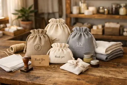 Packaging riutilizzabile: come usare i sacchetti di tessuto per negozi e-commerce e artigiani